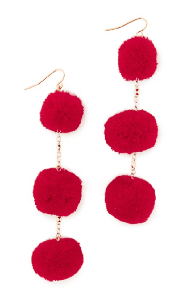 pom pom tassel earrings