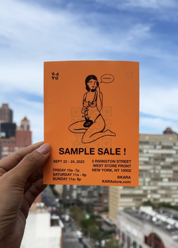 KARA Sample Sale THIS WEEK | NYC | SEPT 22- 24TH