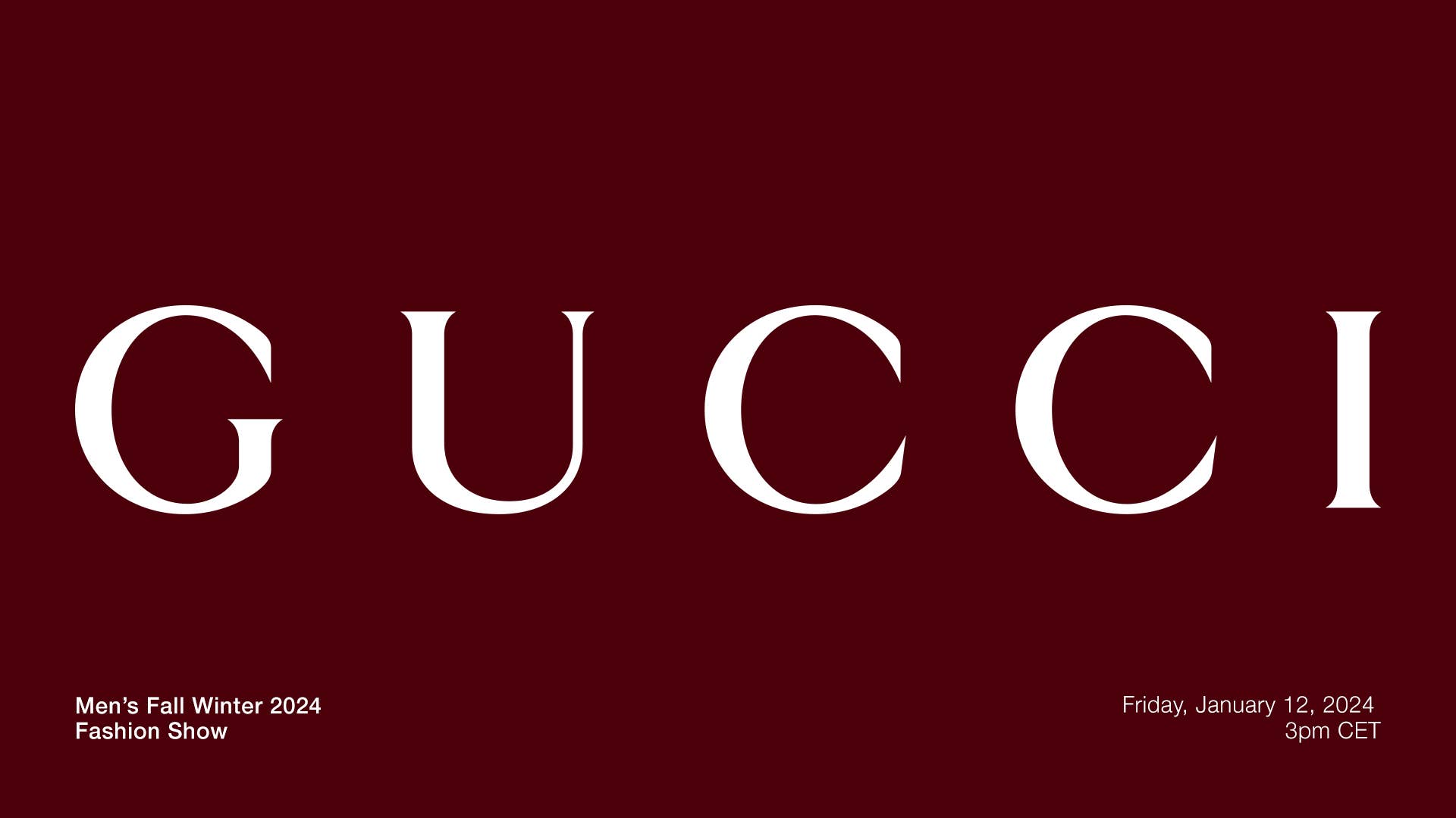 Watch the Gucci Men's Show Live Watch the Gucci Men's Show Live