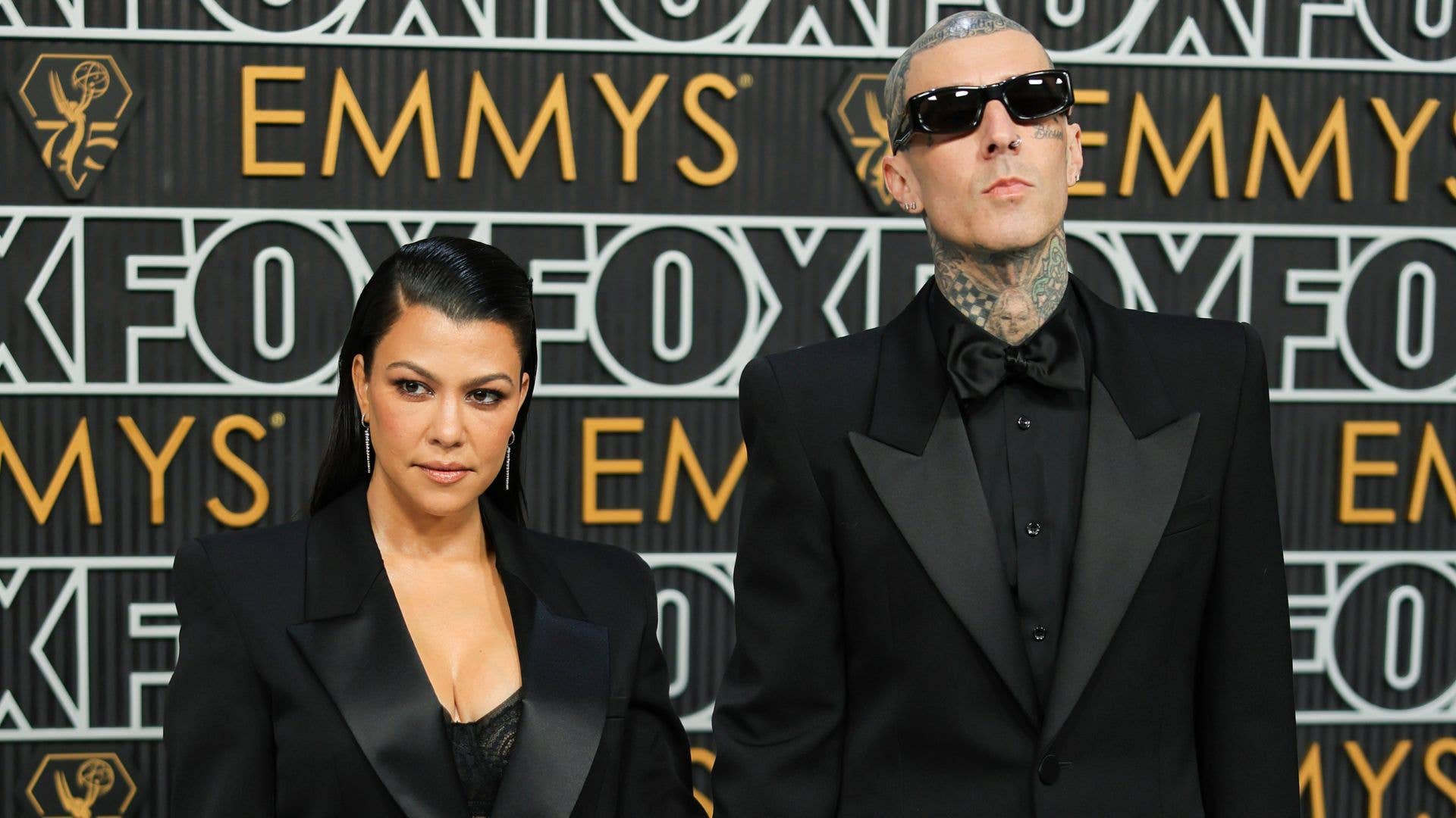 Travis Barker and Kourtney Kardashian Brought PDA and Couple Fashion to '2023' Emmys Red Carpet Travis Barker and Kourtney Kardashian Brought PDA and Couple Fashion to '2023' Emmys Red Carpet