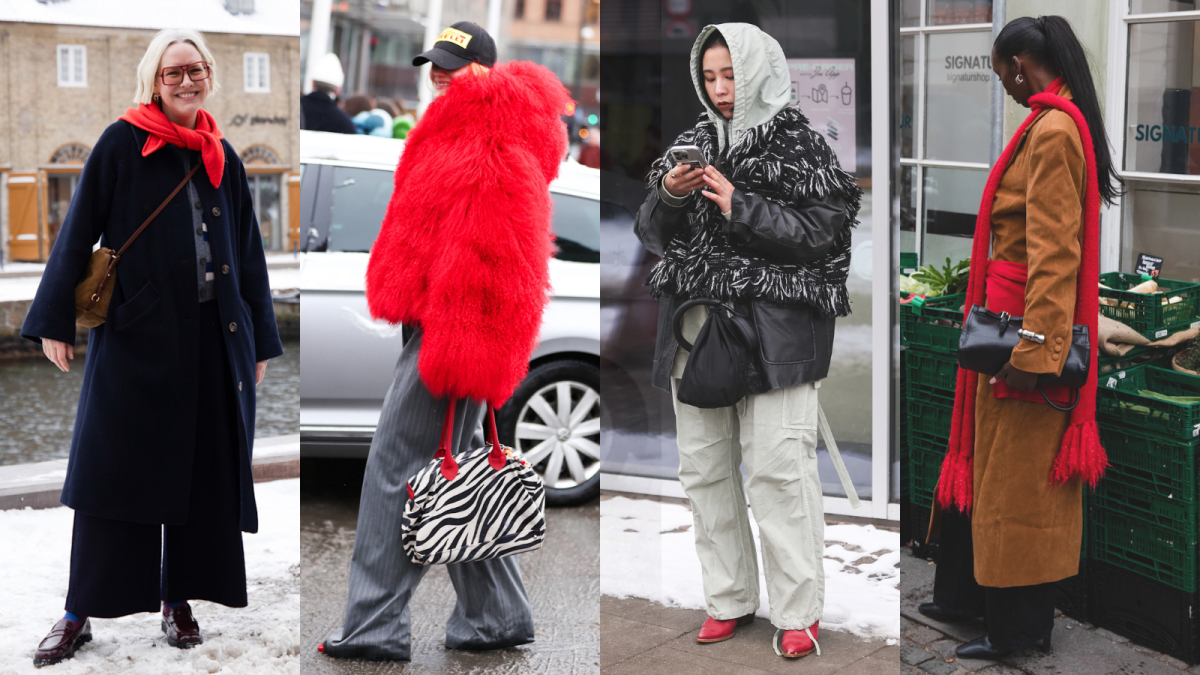 Copenhagen Fashion Week Showgoers Got Playful With Red Accessories