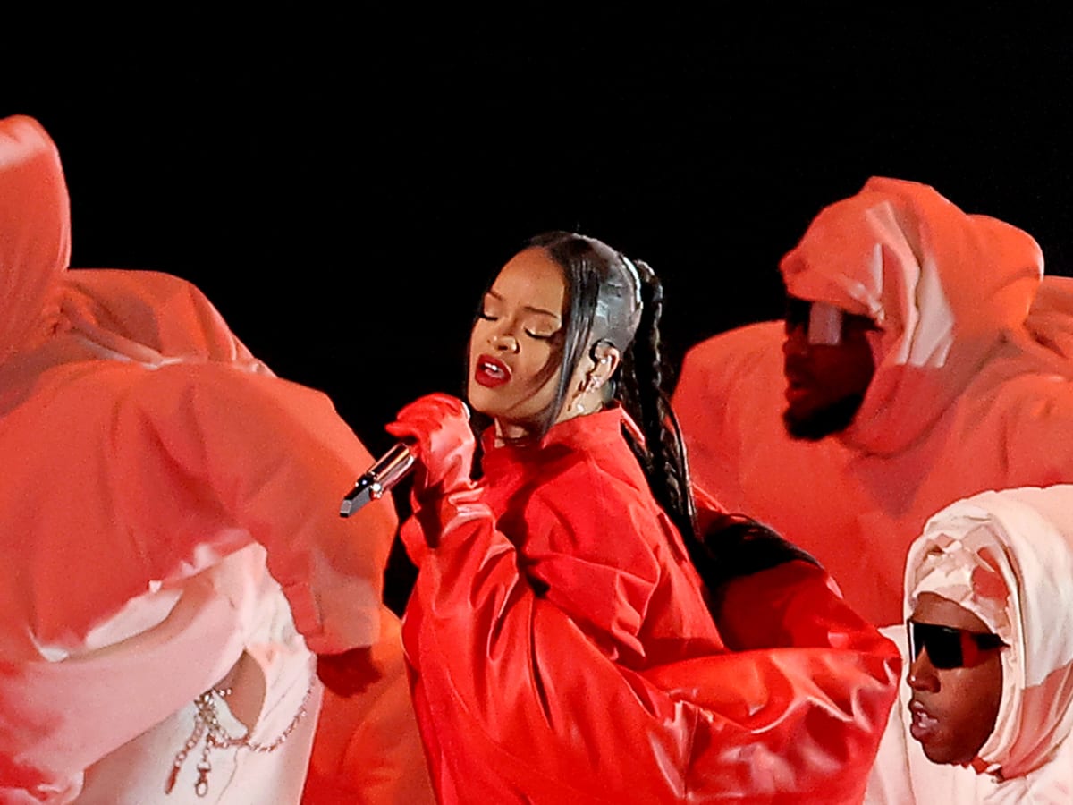Here's Every Beauty Product Rihanna Wore During Her 2023 Super Bowl Half-Time Performance