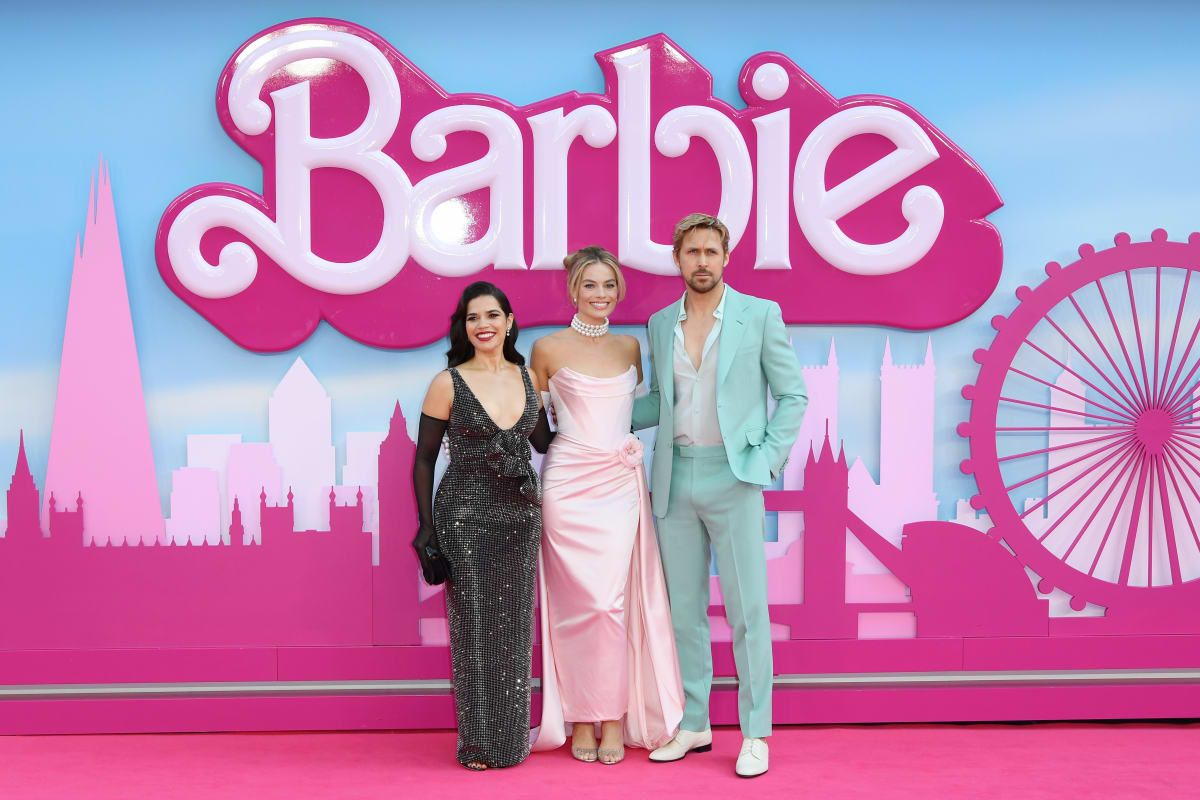 The Fashion-Filled 'Barbie' Press Tour Continues With a Glamorous Pink Carpet in London