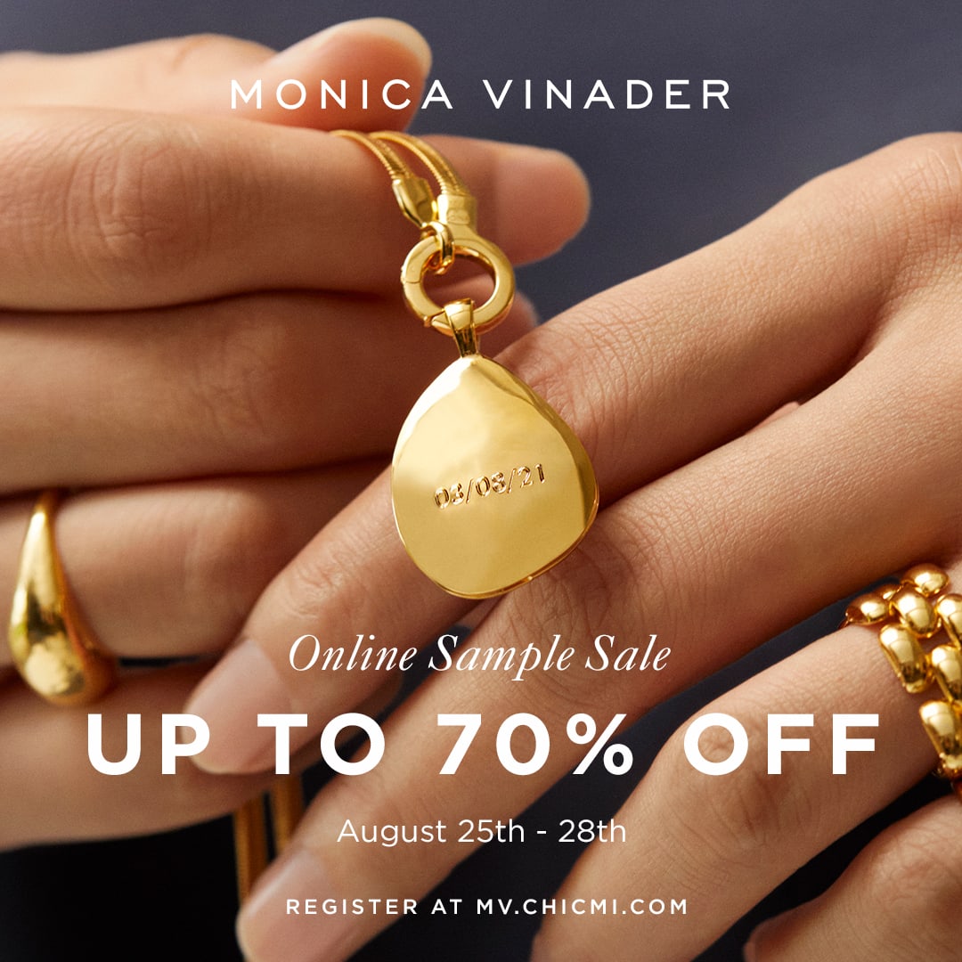 Monica Vinader Online Sample Sale, 8/25 - 8/28