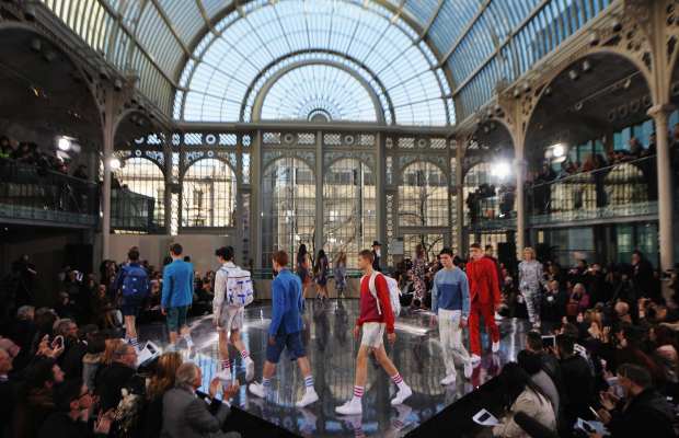 Models walk the runway at the London College of Fashion MA show during London Fashion Week in February 2013. Photo: Eamonn McCormack/Getty Images