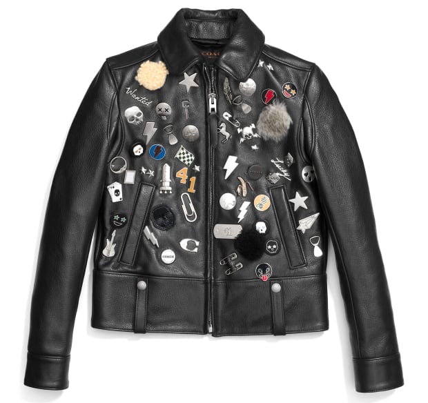 Coach embellished racer jacket, $1,550, available at Coach.