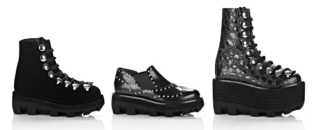 Sam low lace up boot, $1,095, available at Alexander Wang; Steph Oxford, $995, available at Alexander Wang; Sam high lace up boot, $1,995, available at Alexander Wang.