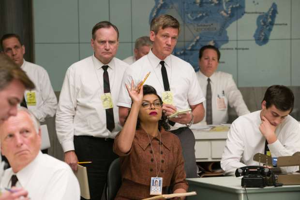Katherine G. Johnson (Taraji P. Henson) schooling the men of NASA. Photo: Hopper Stone/20th Century Fox Film Corp.