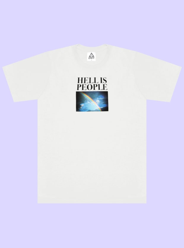Unif Hell Is People T-shirt, $52, available at Unif.