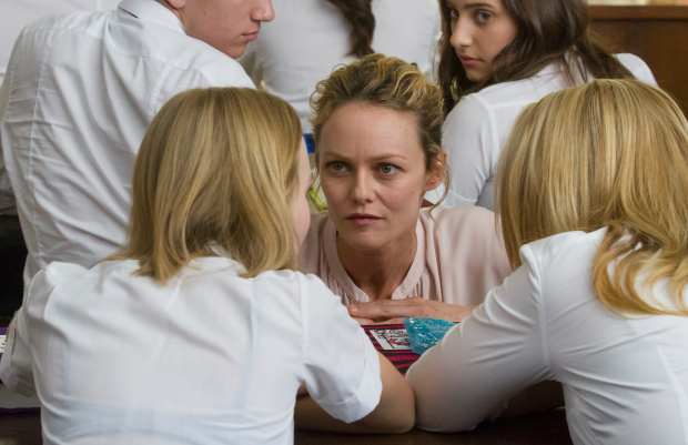 Depp's mom Vanessa Paradis makes a cameo as a teacher. "She's so beautiful in that laid back sort of way, so I just gave her something very simple like that," says Beadle. "But she’s super cool." Photo: Yoga Hosers