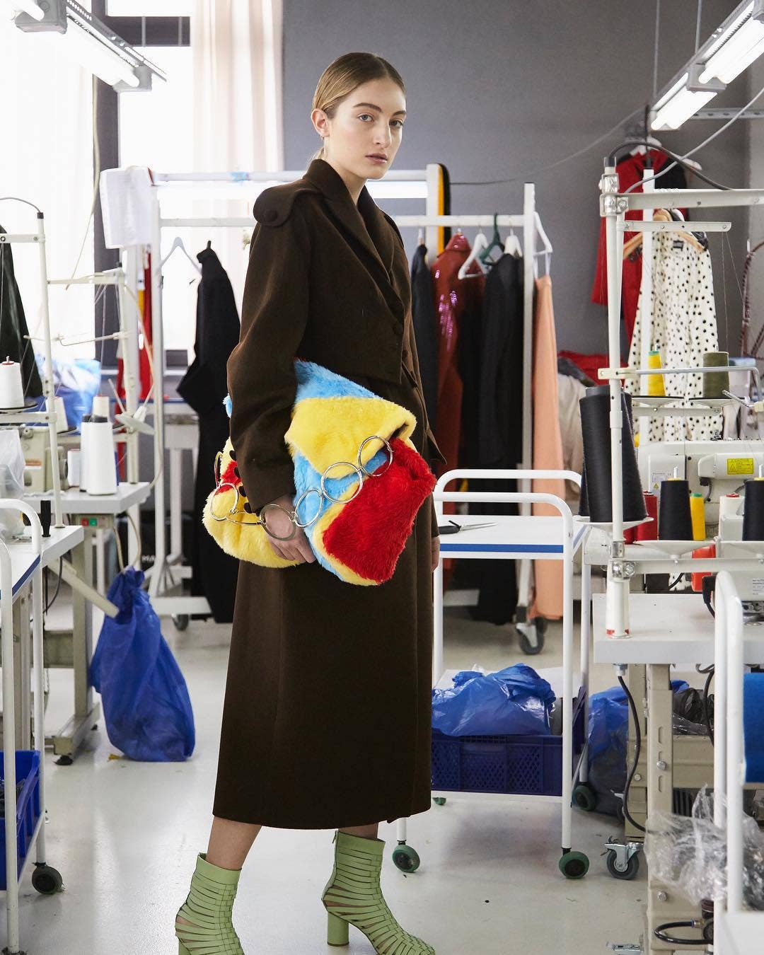 Backstage at Materiel By Lado Bokuchava. Photo: @DvoraPhoto/@MercedesBenzFashion/Instagram