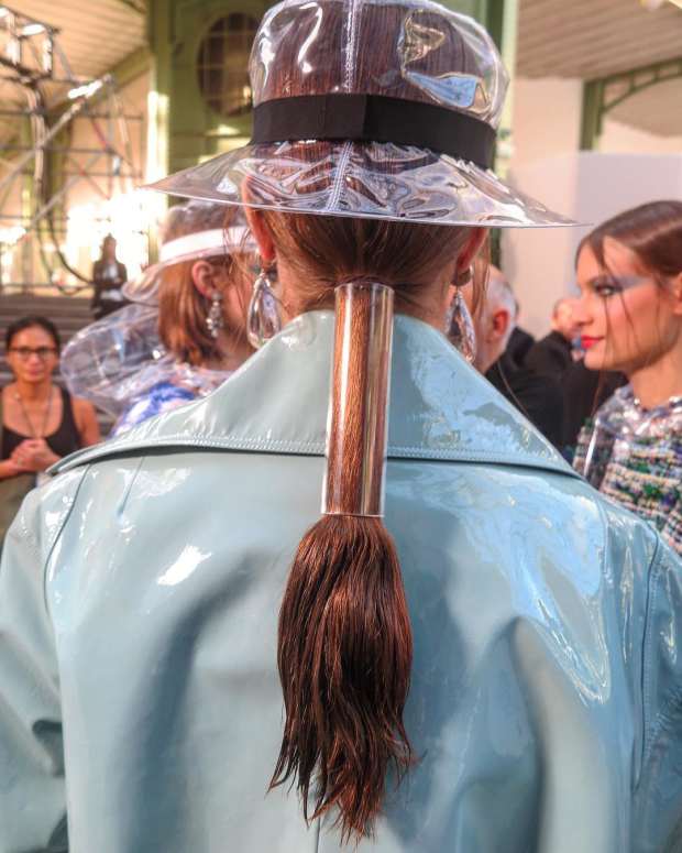 The hair at Chanel's Spring 2018 show. Photo: @sammcknight1/Instagram