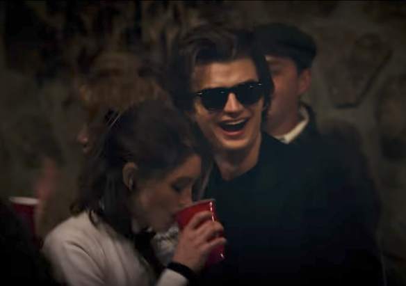 Nancy (Natalia Dyer) and Steve (Joe Keery) maybe channeling Tom Cruise in "Risky Business." Screengrab: Netflix
