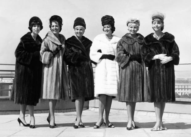 Fur fashion show, 1960s. Photo: STRINGER/Stringer