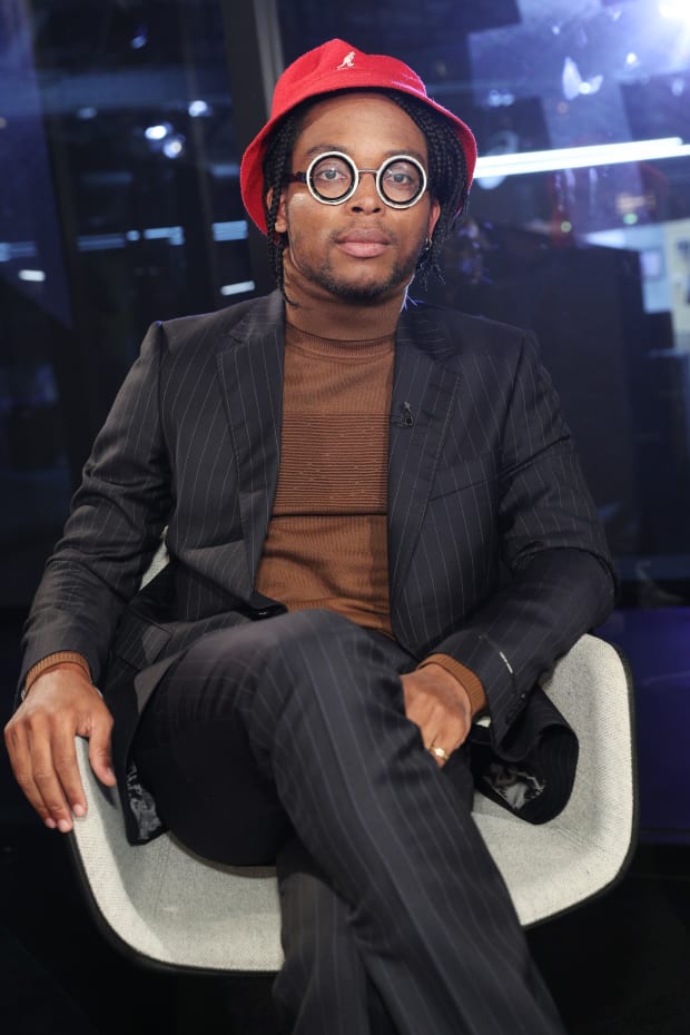 Nabile Quenum at the B&&B Box Panel talk during the Bread & Butter by Zalando event in Berlin in September 2017. Photo: Brian Dowling/Getty Images