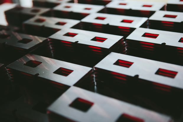 Blocks of acetate that get fed into the Masons, as described above. Photo: Courtesy of State Optical Co.