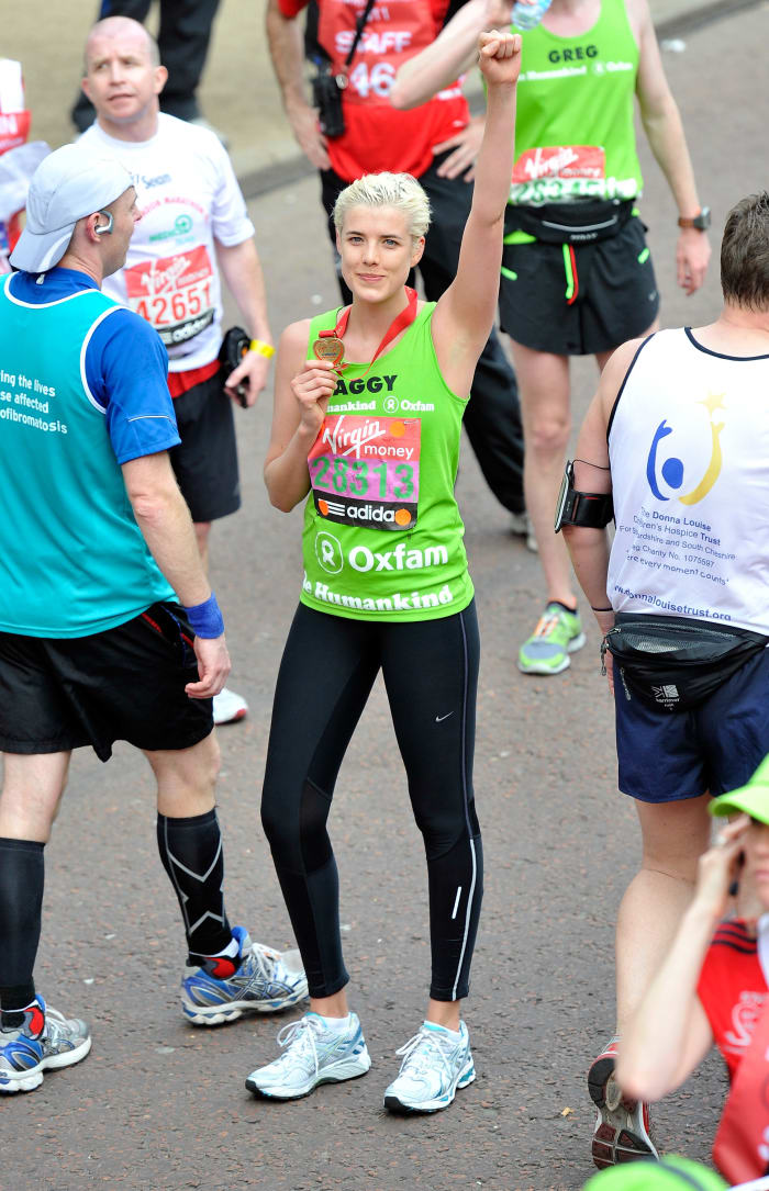 Model Agyness Deyn somehow looks perfect after running the London Marathon in 2011. Photo: Gareth Cattermole/Getty Images