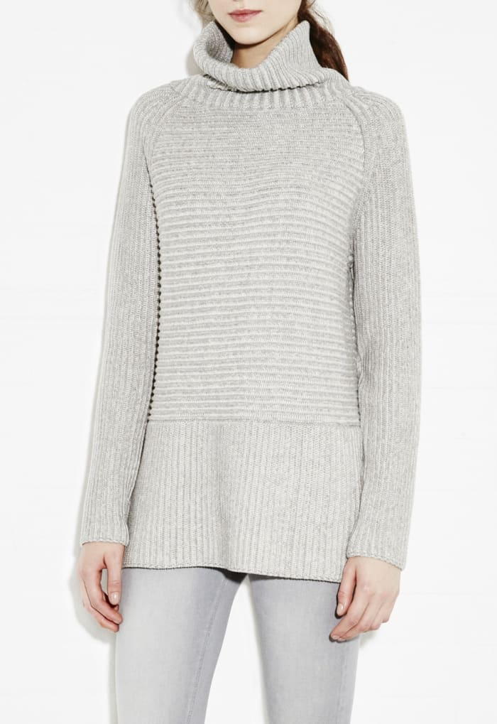 Lauren's Long Gray Sweater - Fashionista