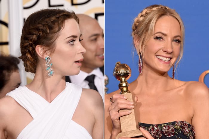 "Wait, Joanne, I thought *I* had the cutest braid tonight!" Photos: Jason Merritt & Kevin Winter/Getty Images