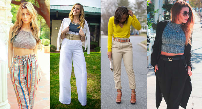 Style bloggers like to put on a belt on it. From left to right: The Pearl Oyster; Katrina Fox of The Foxy Kat; Cortnie Elizabeth of Style Lust Pages; Erica Stolman of FashionLush.
