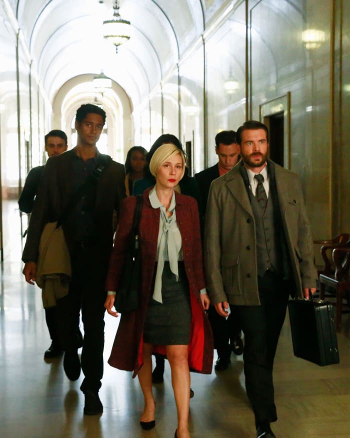 Wes, Bonnie not taking any attention away from Annalise, and Frank in, yup, a vest. Photo: ABC/Mitch Haaseth