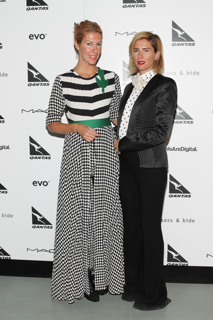 Sass & Bide co-founders Heidi Middleton and Sarah-Jane Clarke at New York Fashion Week in February 2014. Photo: Mireya Acierto/Getty Images