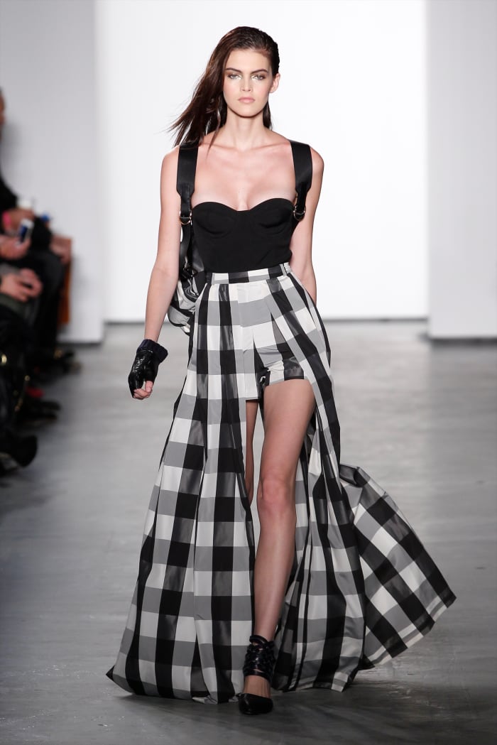 A look from Sass & Bide's fall 2014 collection, Middleton and Clark's last for the label. Photo: Joe Kohen/Getty Images