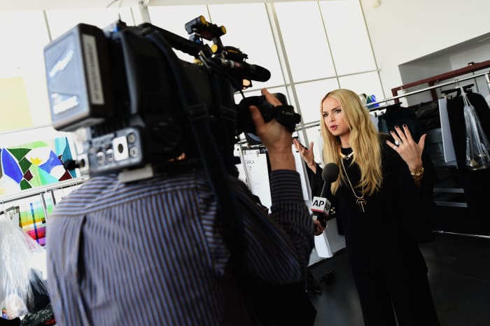 Rachel Zoe at her fall 2015 presentation during New York Fashion Week. Photo: Dimitrios Kambouris/Getty Images