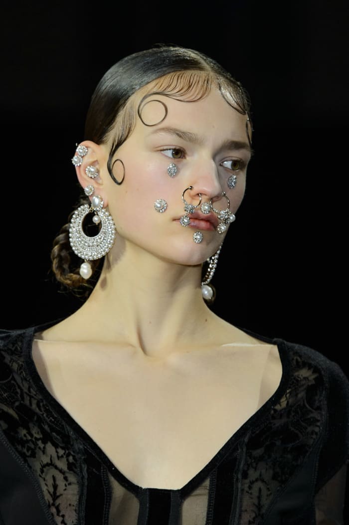 Givenchy Went Heavy on the Face Jewelry for Fall - Fashionista