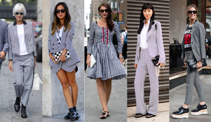 Street style from New York Fashion Week outside the spring 2015 shows. Center photo: Ashley Janeweke/Fashionista. All other photos: Imaxtree