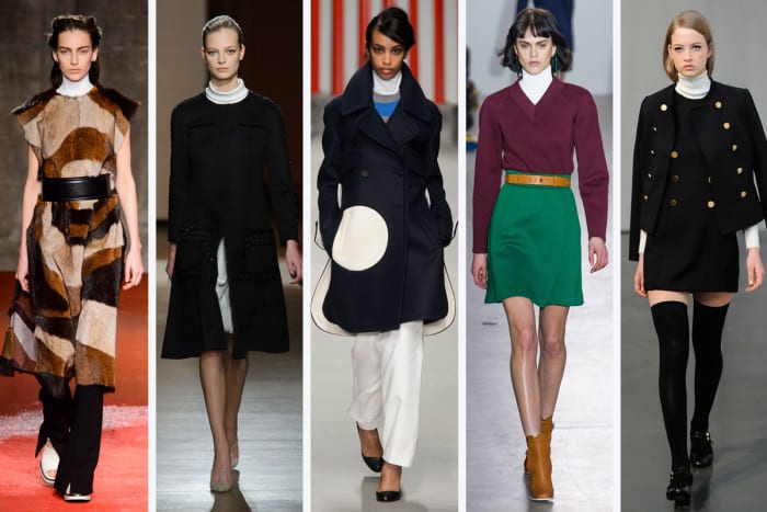 From left to right: Marni, Oscar de la Renta, Eudon Choi, Cedric Charlier and Rachel Zoe. Photos: Imaxtree