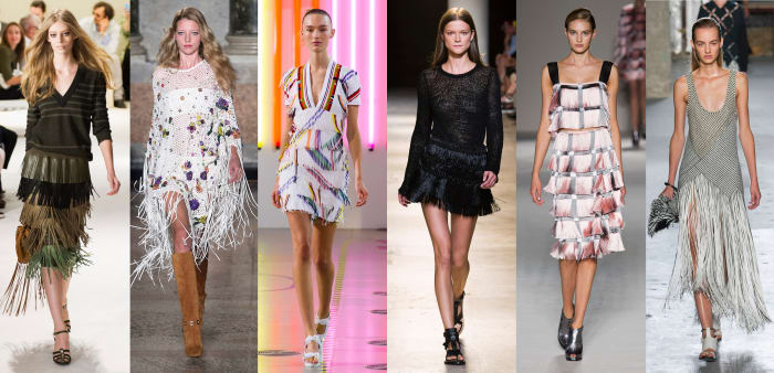 Spring 2015 runway looks from Sonia Rykiel, Pucci, Preen by Thornton Bregazzi, Isabel Marant, Marco De Vincenzo and Proenza Schouler. Photos: Imaxtree
