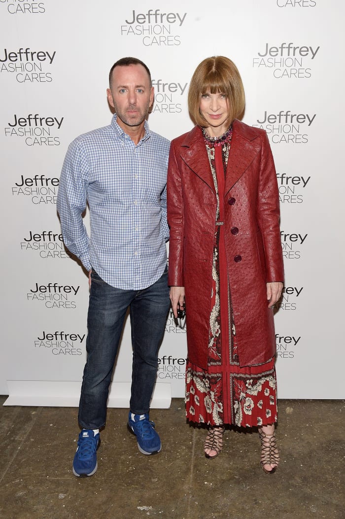 Jeffrey Kalinsky and Anna Wintour at Jeffrey Fashion Cares in April. Photo: Grant Lamos IV/Getty Images
