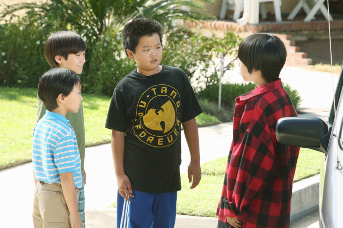 The hip hop v. grunge debate as represented through fashion. (Left to right: Ian Chen, Forrest Wheeler, Hudson Yang and Lance Dae Lim) Photo: ABC/Gilles Mingasson
