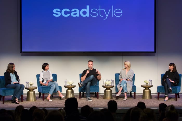 Florence Kane, Jane Bishop, Scott Morrison, Jacqueline Cameron and Kara Nicholas at SCAD on Tuesday, talking about all things denim. Photo: SCAD