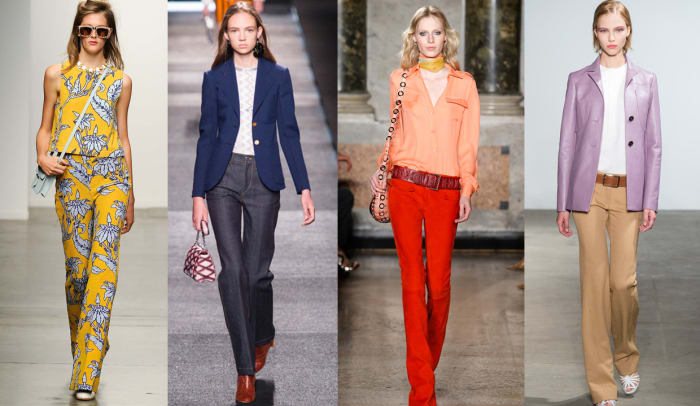 From left to right: Karen Walker spring 2015, Louis Vuitton spring 2015, Emilio Pucci spring 2015, Derek Lam spring 2015. Photos: Imaxtree