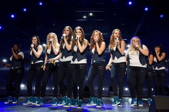 Pitch Perfect 2 Bellas on stage