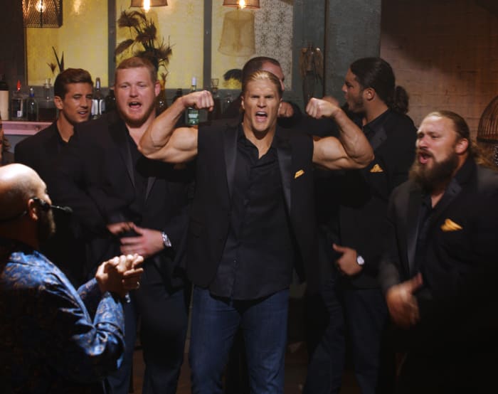 I mean, why would you ever want to put sleeves on Green Bay Packers' Clay Matthews' suit jackets anyway? Photo: Richard Cartwright / Universal Pictures