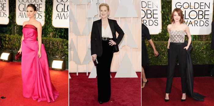 Actresses Natalie Portman, Meryl Streep and Emma Stone have frequently worn Alber Elbaz's designs for Lanvin on the red carpet. Photos: Getty Images