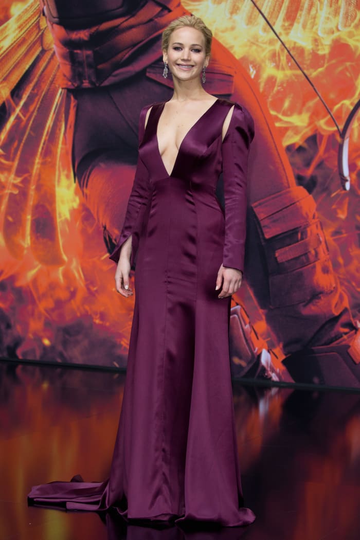 Jennifer Lawrence in Christian Dior Couture at the world premiere of "The Hunger Games: Mockingjay - Part 2" in Berlin on Wednesday. Photo: Andreas Rentz/Getty Images