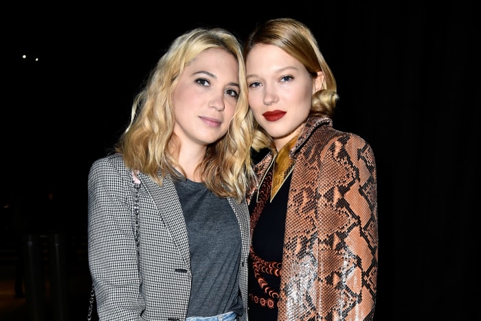 Camille and Léa Seydoux at Miu Miu's spring 2016 Paris Fashion Week show. Photo: Pascal Le Segretain/Getty Images
