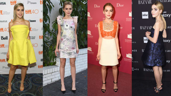 From left to right: 2015 Toronto International Film Festival, CFDA/Vogue Fashion Fund show, 2015 Guggenheim International pre-party, Harper's Bazaar Icons party. Photo: Getty Images