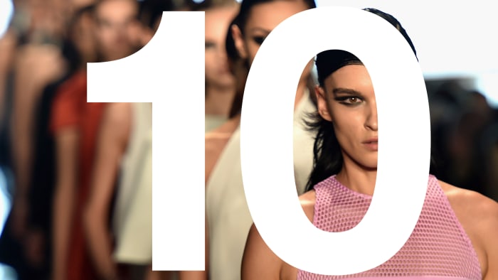 Model Crystal Renn walks the runway at the Cushnie Et Ochs show in 2015. Photo: Mike Coppola/Getty Images