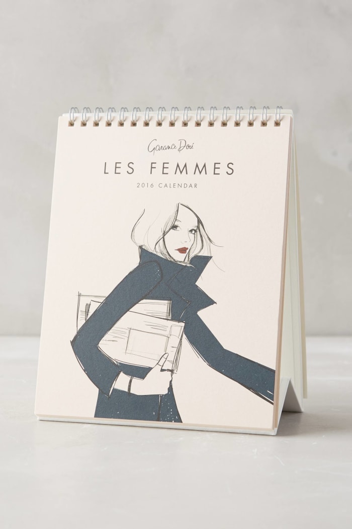 Garance Doré Les Femmes 2016 Desk Calendar, $18, available at Anthropologie. Photo: Anthropologie