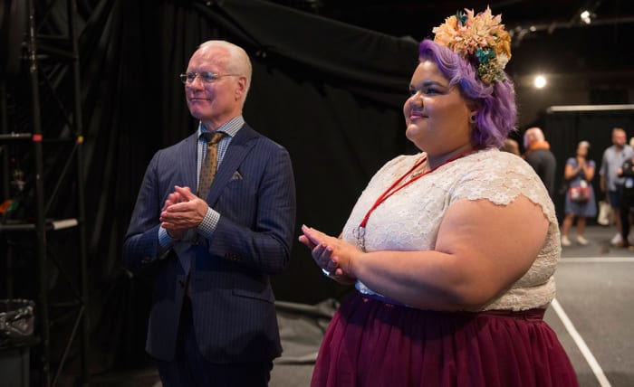 The exhibit features clips from "Project Runway" season 14, which was won by plus-size fashion designer Ashley Nell Tipton. Photo: Lifetime