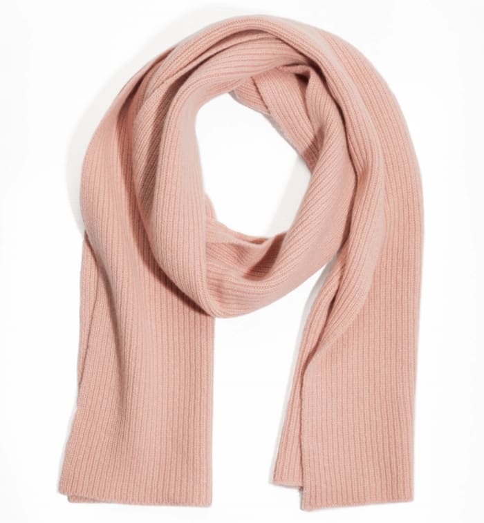& Other Stories ribbed cashmere scarf, $95, available at & Other Stories.
