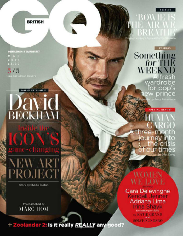 David Beckham, Living Adonis, Lands Five 'British GQ' Covers - Fashionista