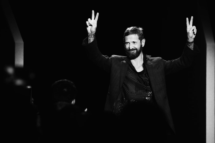 Stefano Pilati at Ermenegildo Zegna's fall 2016 menswear show. Photo: Vittorio Zunino Celotto/Getty Images