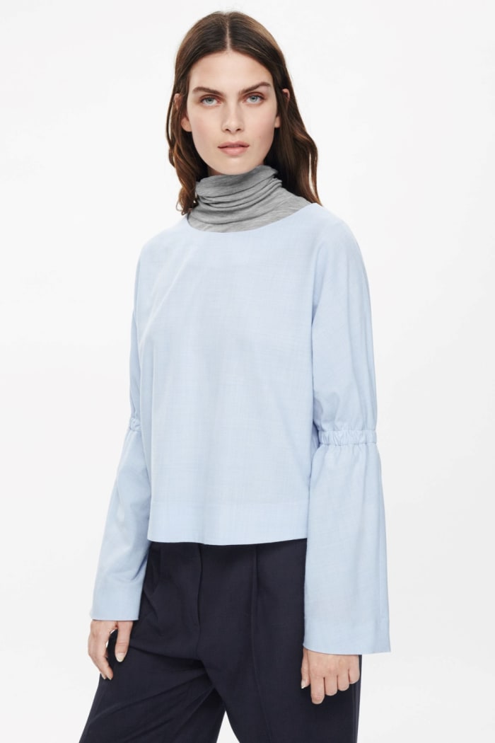 Cos gathered detail top, $62 (from $125), available at Cos.