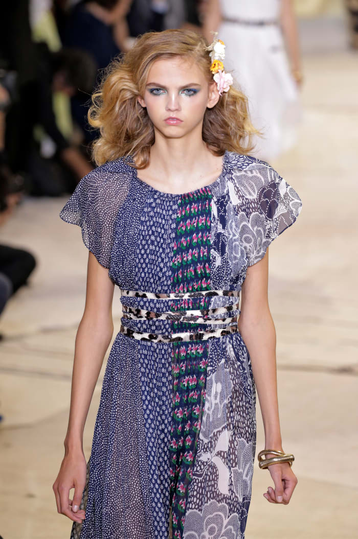 Molly Bair in Diane von Furstenberg's spring 2016 show during New York Fashion Week. Photo: JP Yim/Getty Images